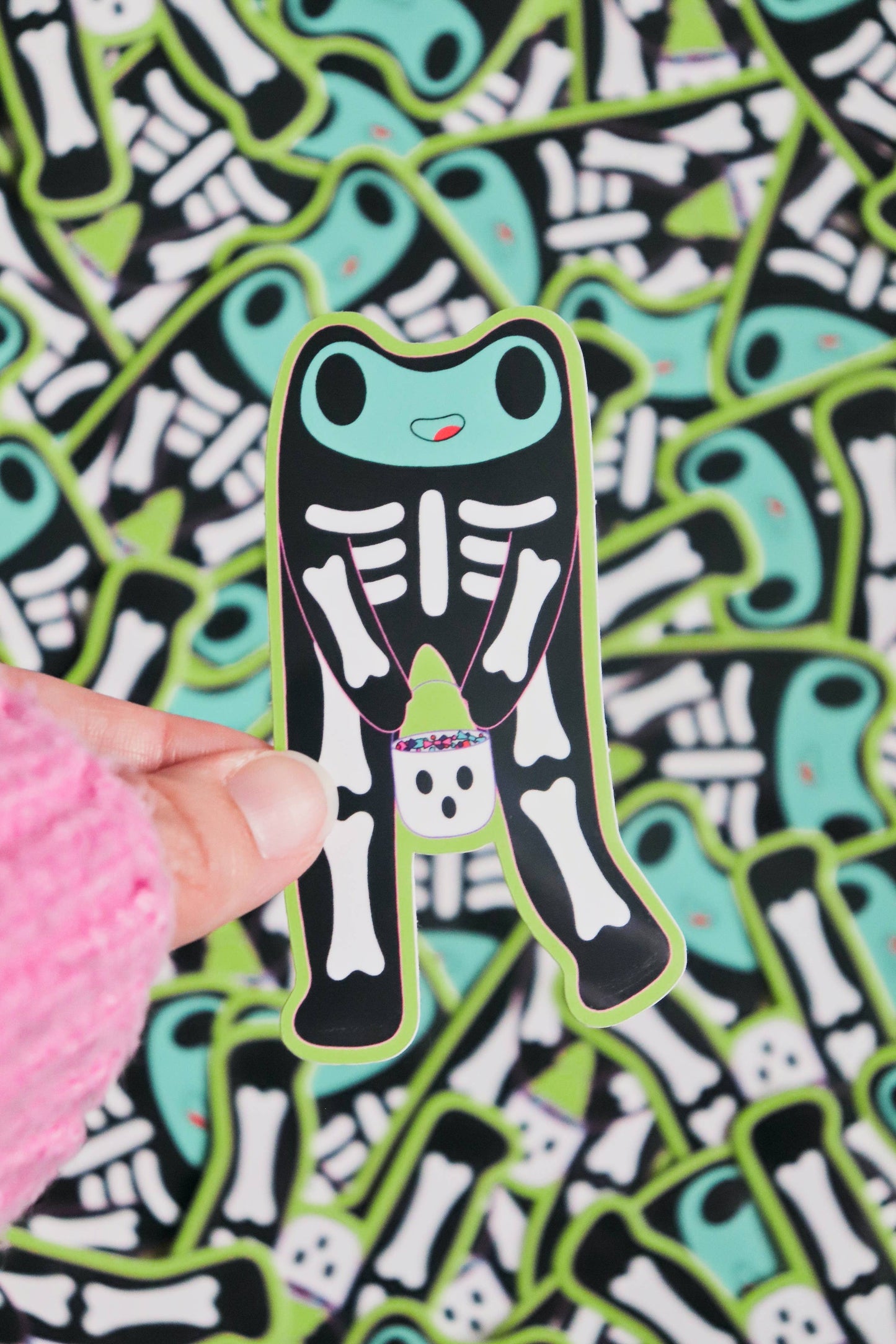 Steve the Skeleton Froggie Sticker
