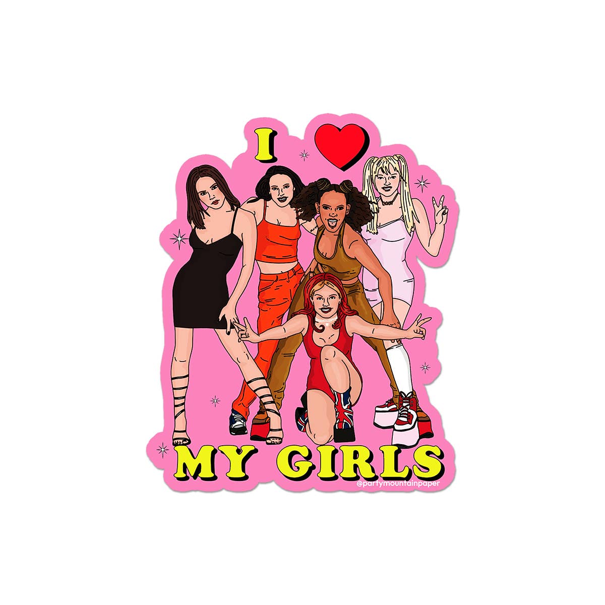 I ♥ My Girls Sticker