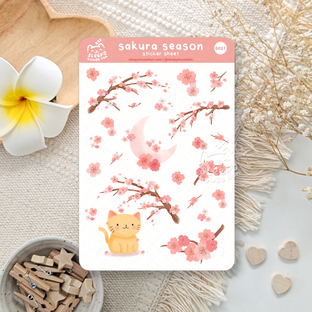 Sakura Season Paper Sticker Sheet