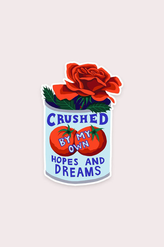 Crushed Tomato Can Sticker