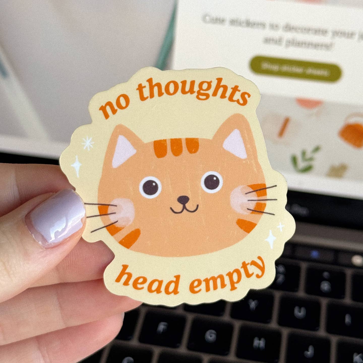 Head Empty Cat Sticker