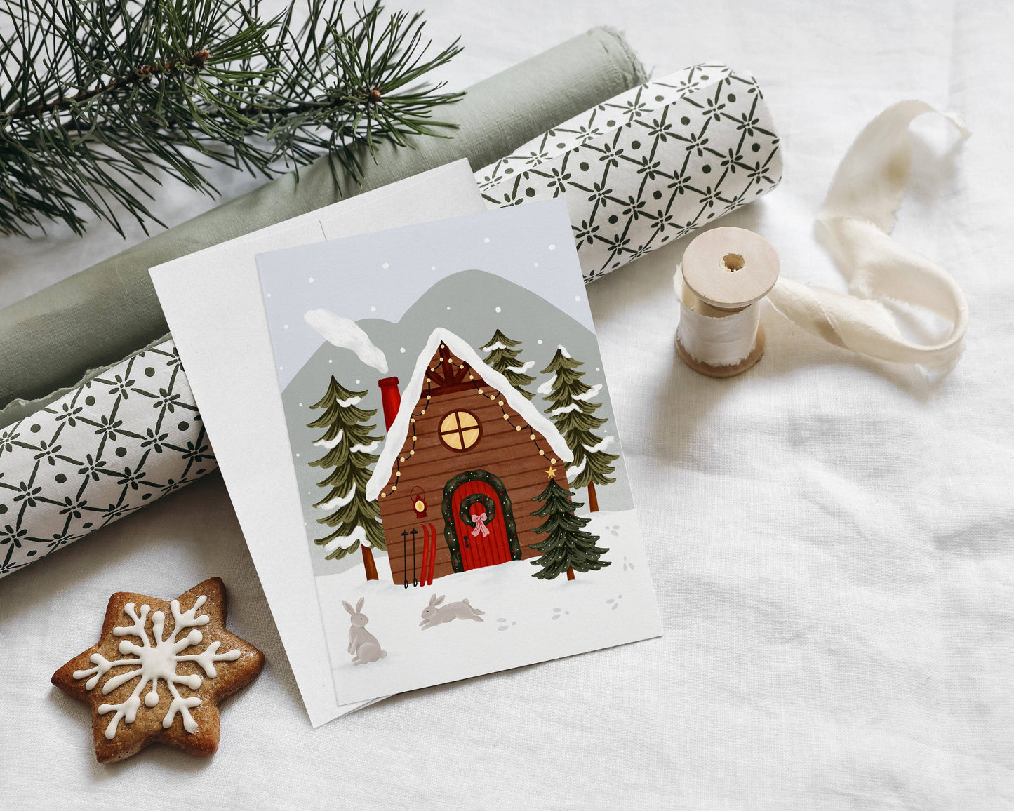 Ski Chalet Greeting Card