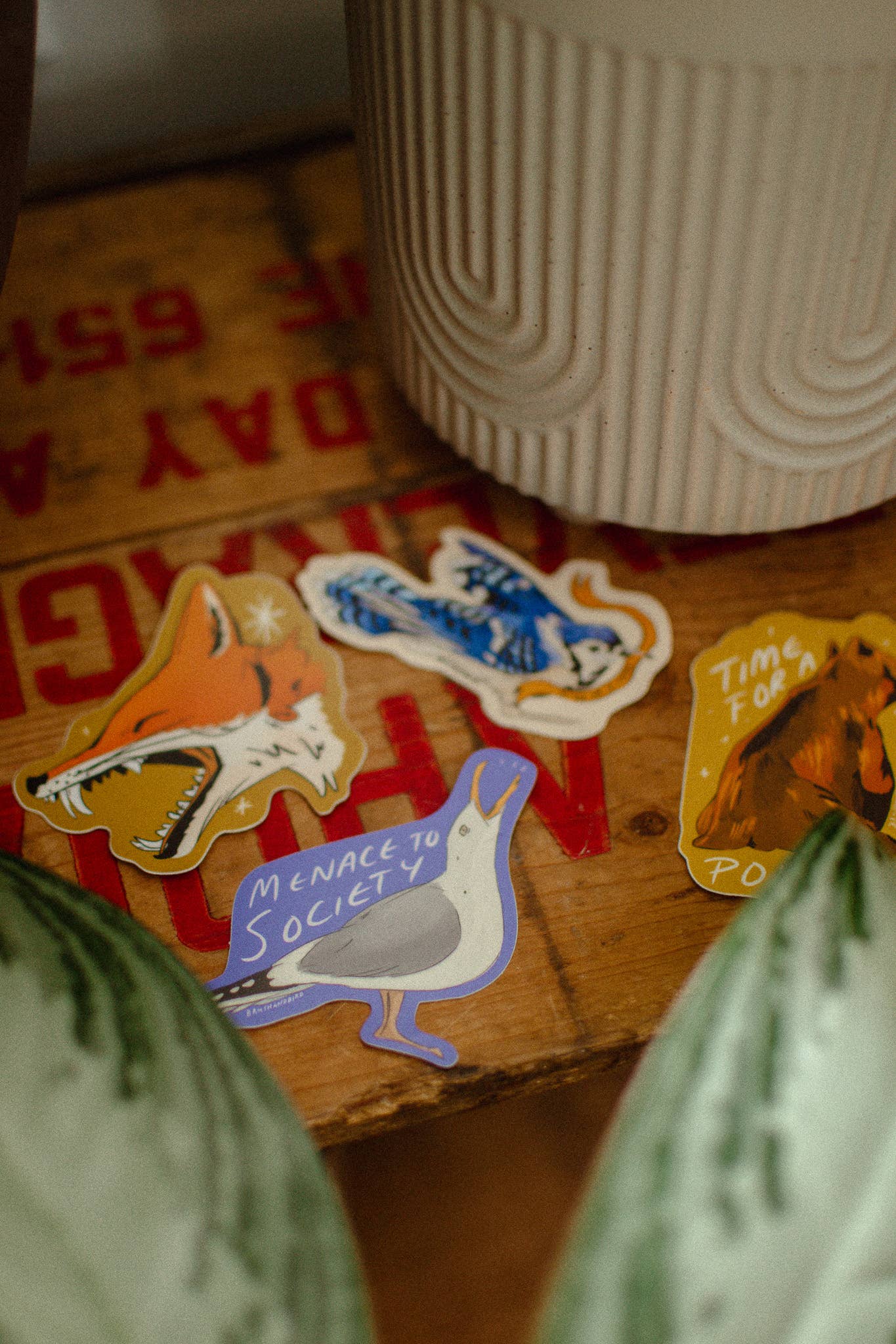 Angry Fox Wildlife Sticker