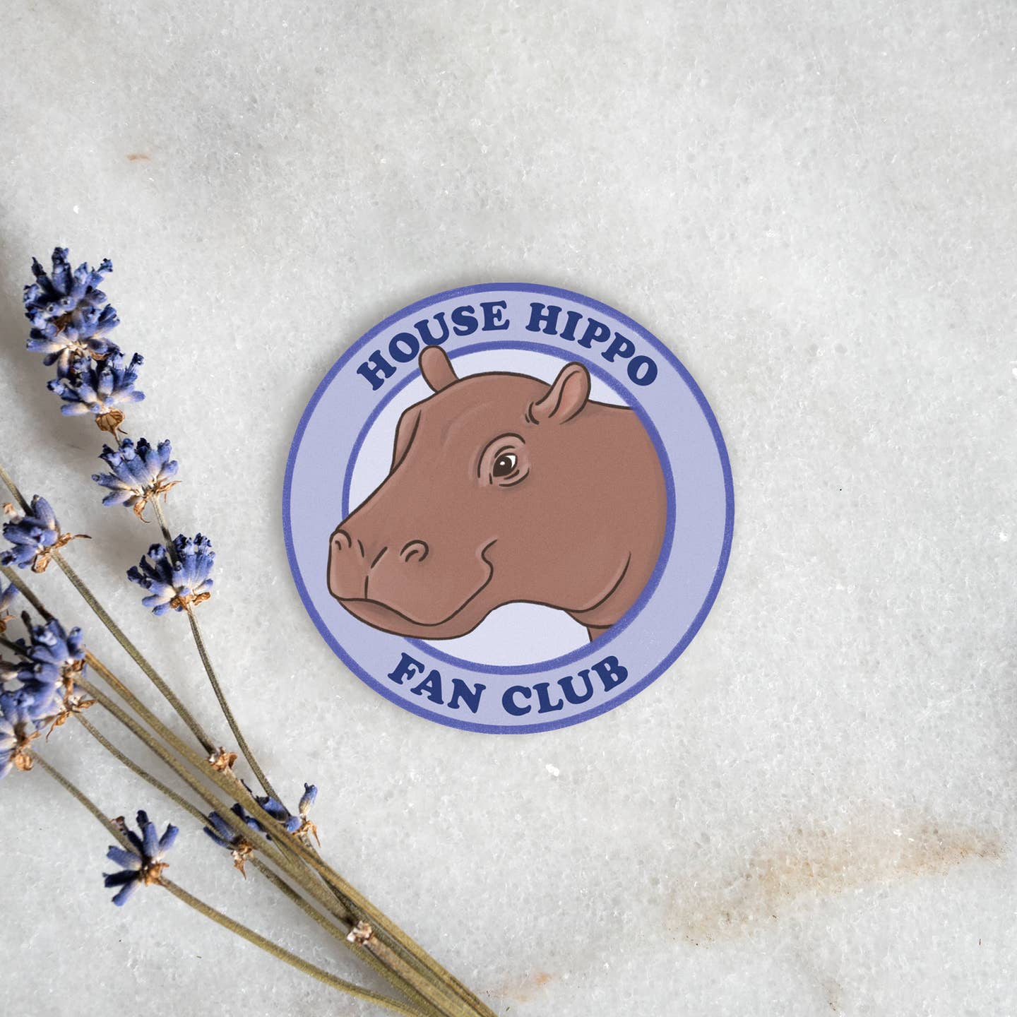 House Hippo Sticker