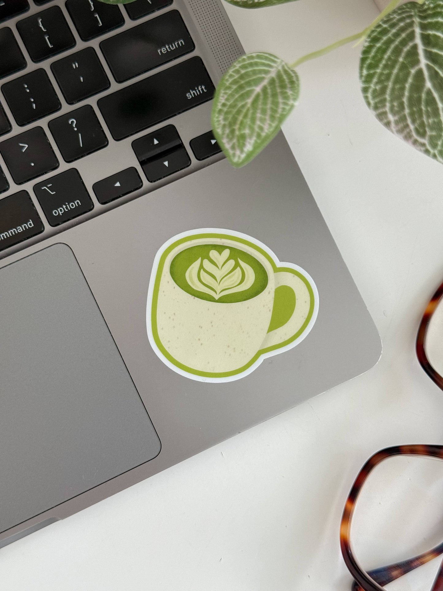 Cozy Matcha Latte Sticker