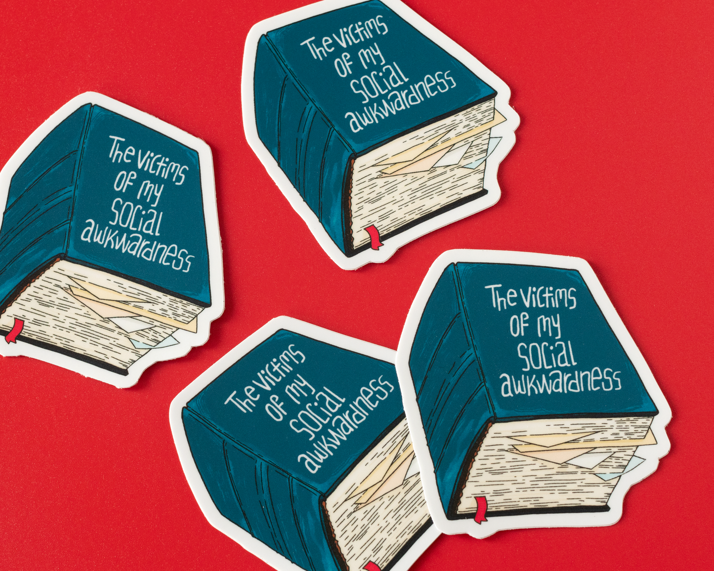 Social Awkwardness Book Vinyl Sticker