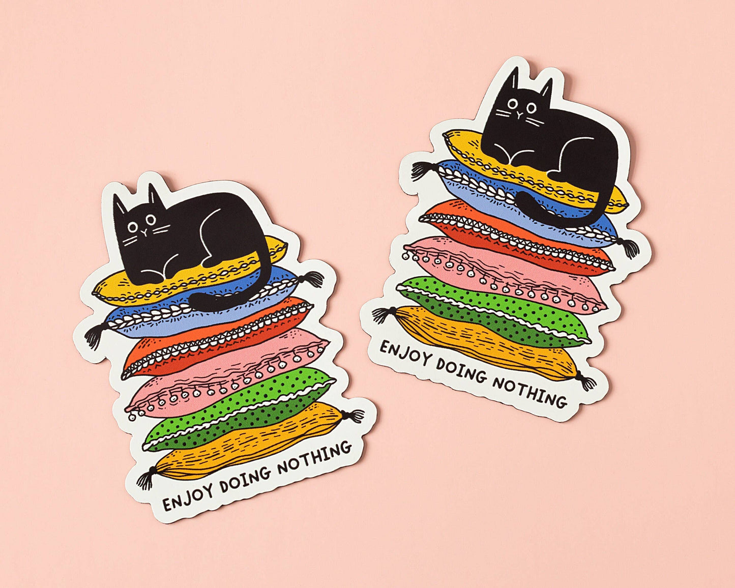 Enjoy Doing Nothing Cat Vinyl Sticker