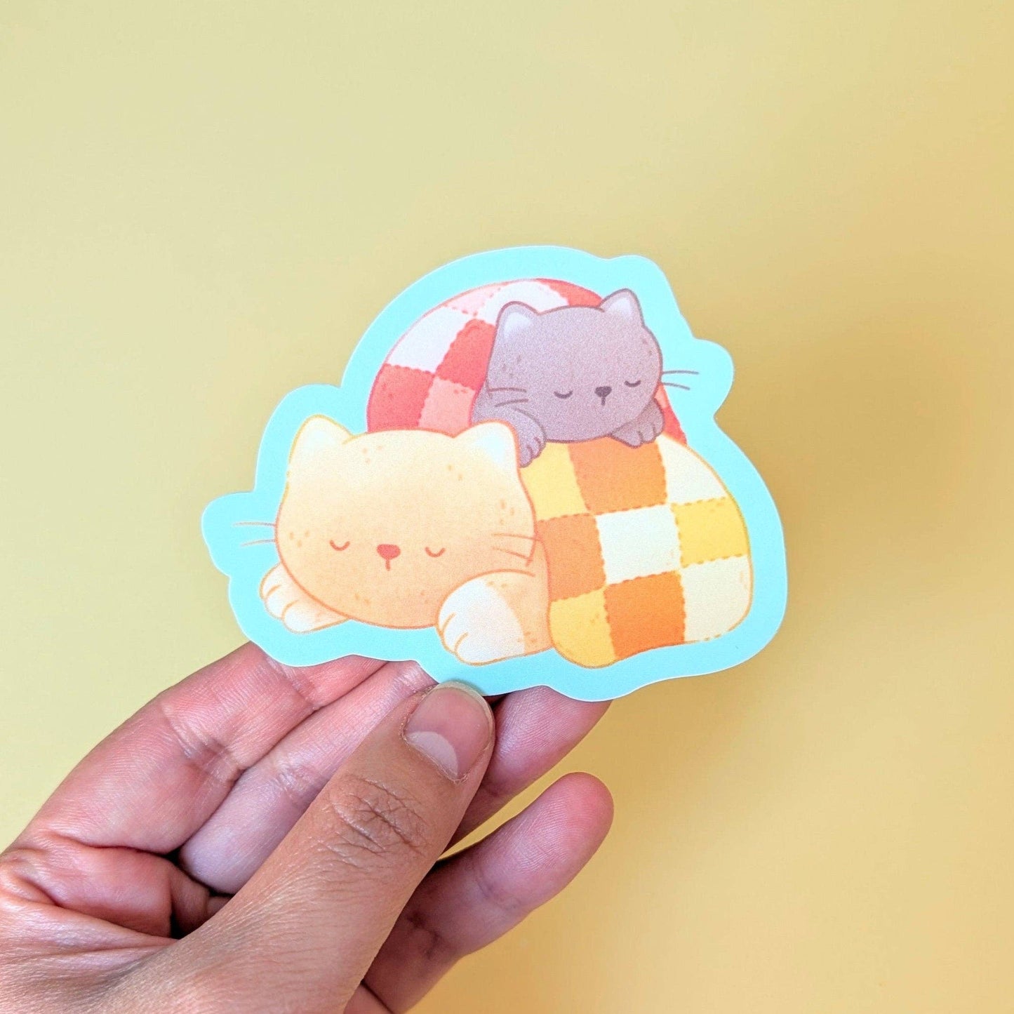 Cats in Blankets Sticker