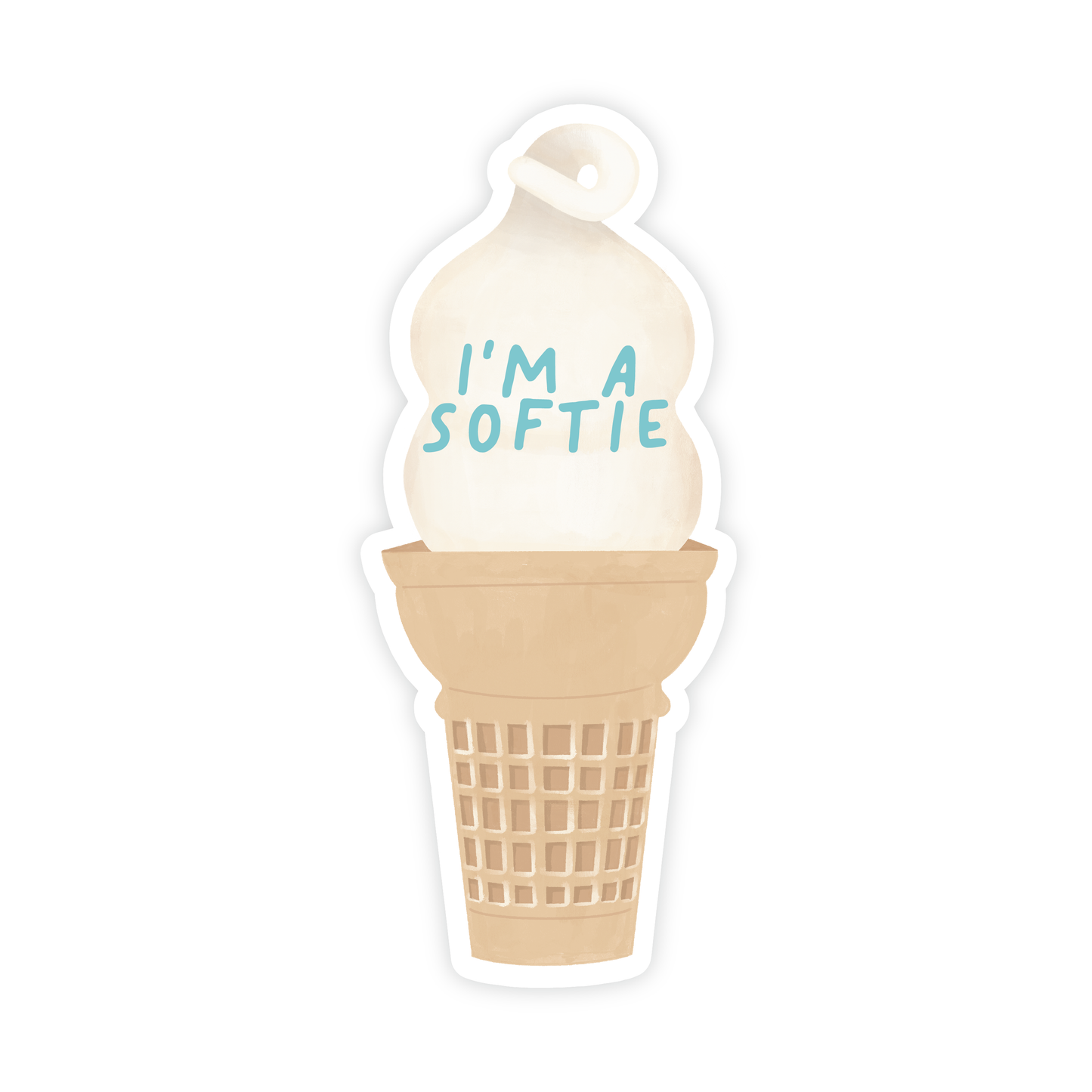 I'm A Softie Ice Cream Sticker
