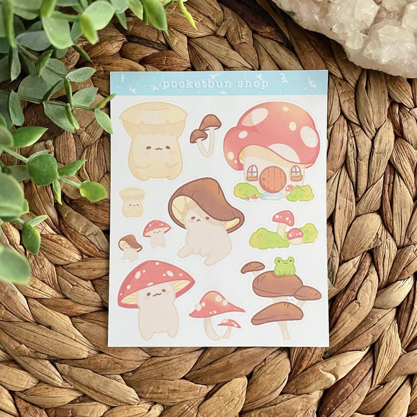 Mushroom Friends Paper Mini Sticker Sheet
