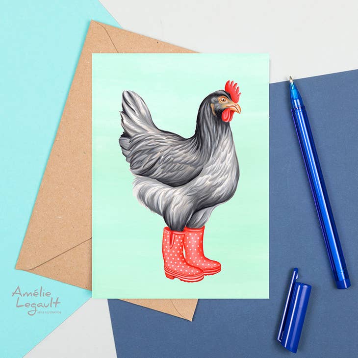 Rainboots Greeting Card