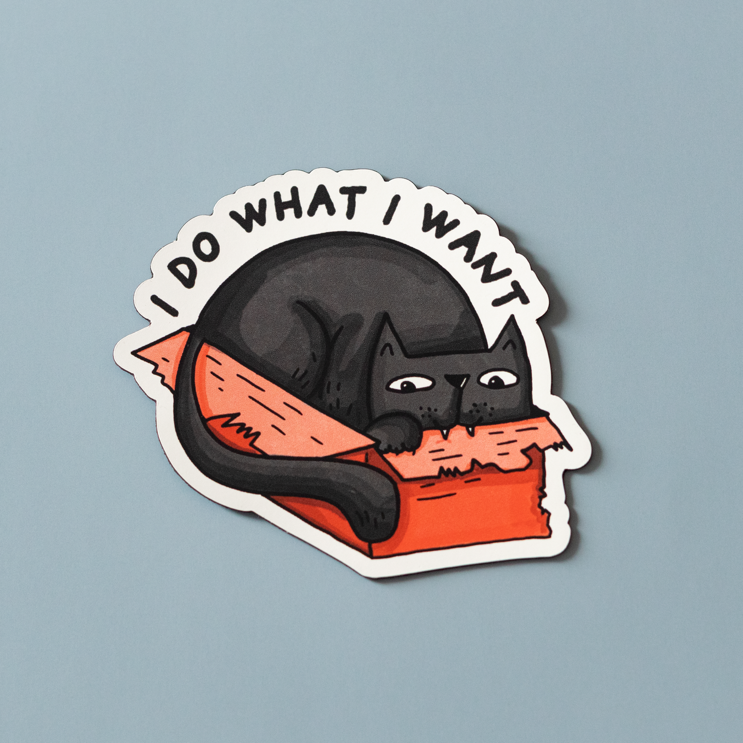 I Do What I Want Cat Sticker