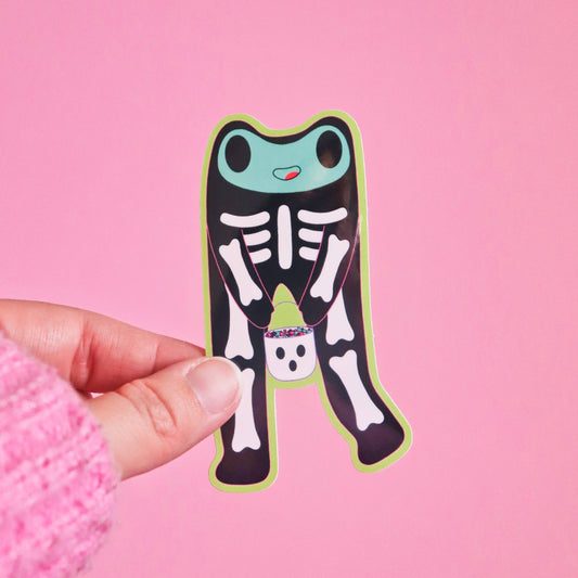 Steve the Skeleton Froggie Sticker