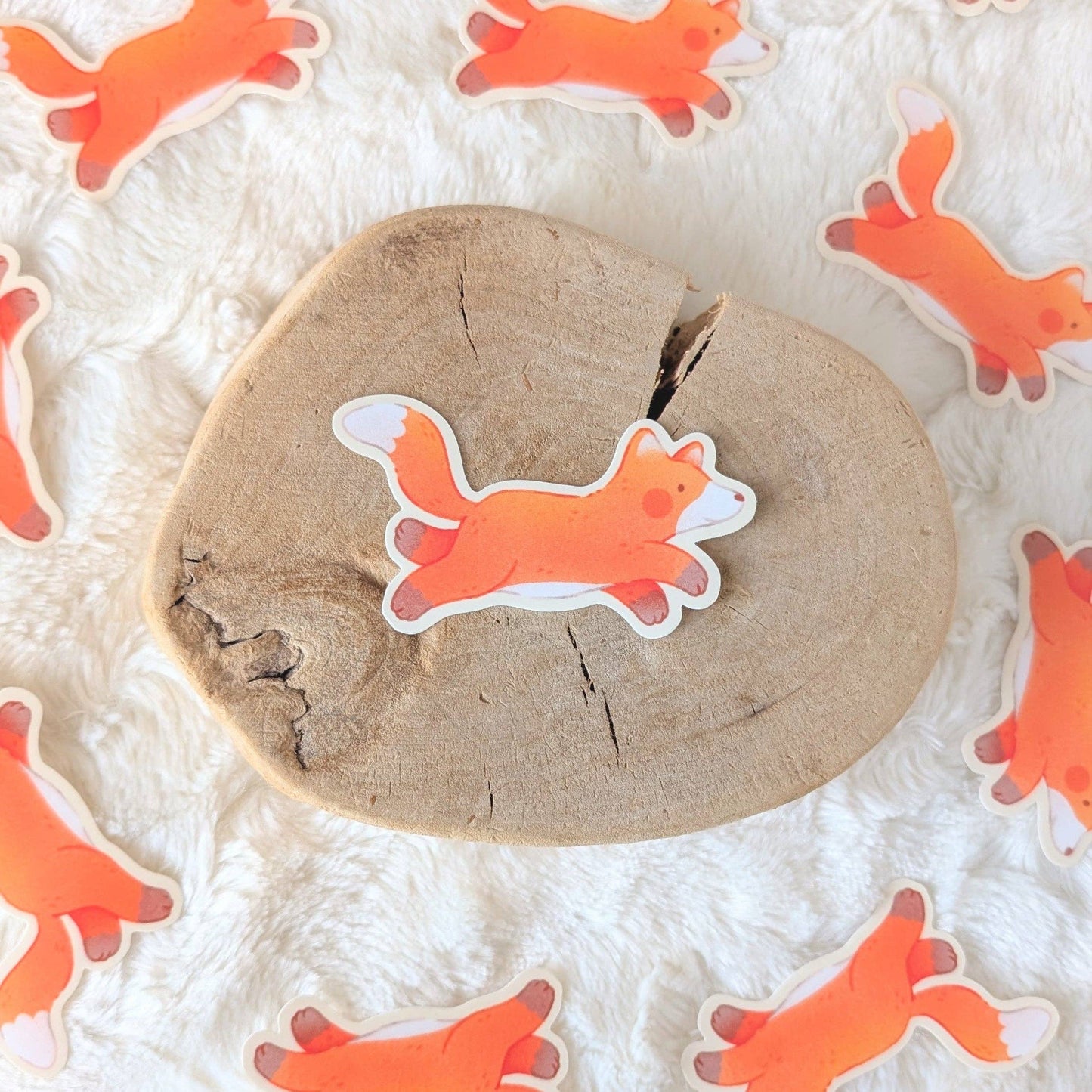 Leaping Fox Sticker