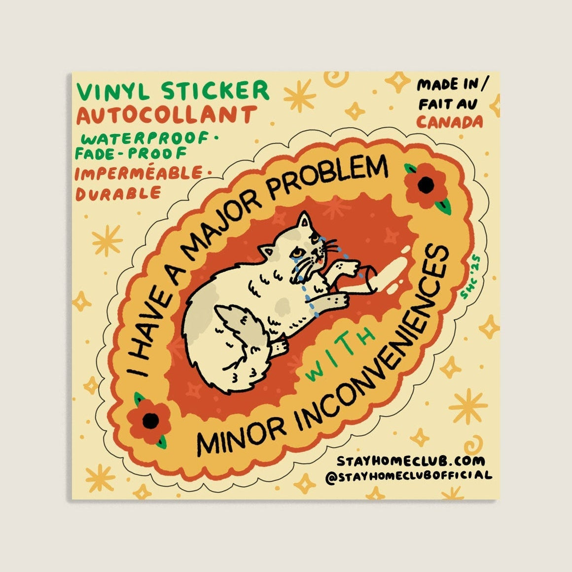 Major Problem Cat Sticker