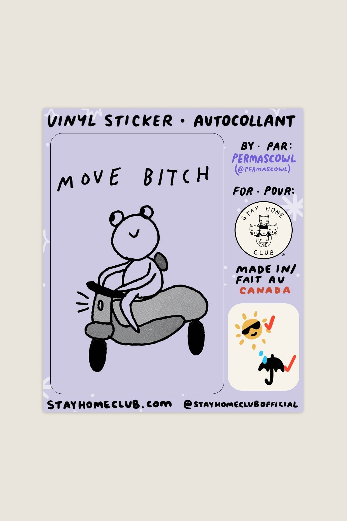 Move Bitch Scooter Sticker