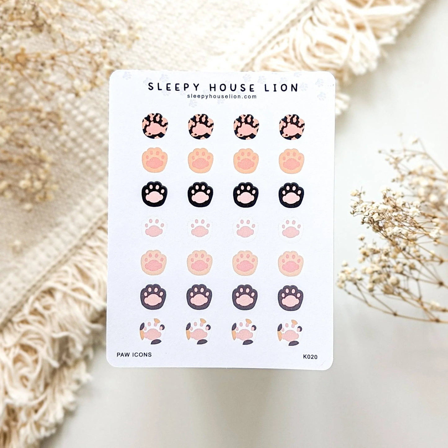 Kitticon Paw Icon Sticker Sheet