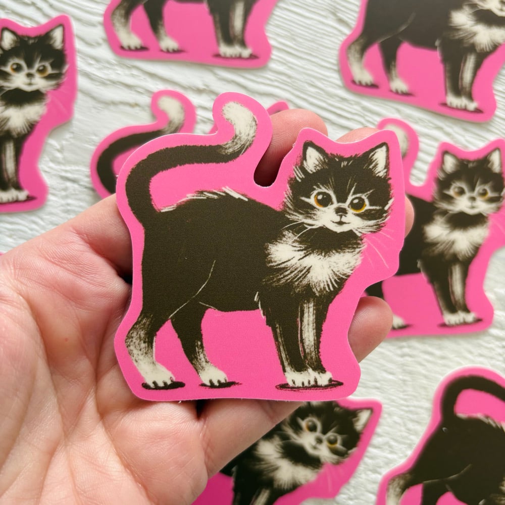 Pink Kitten Sticker