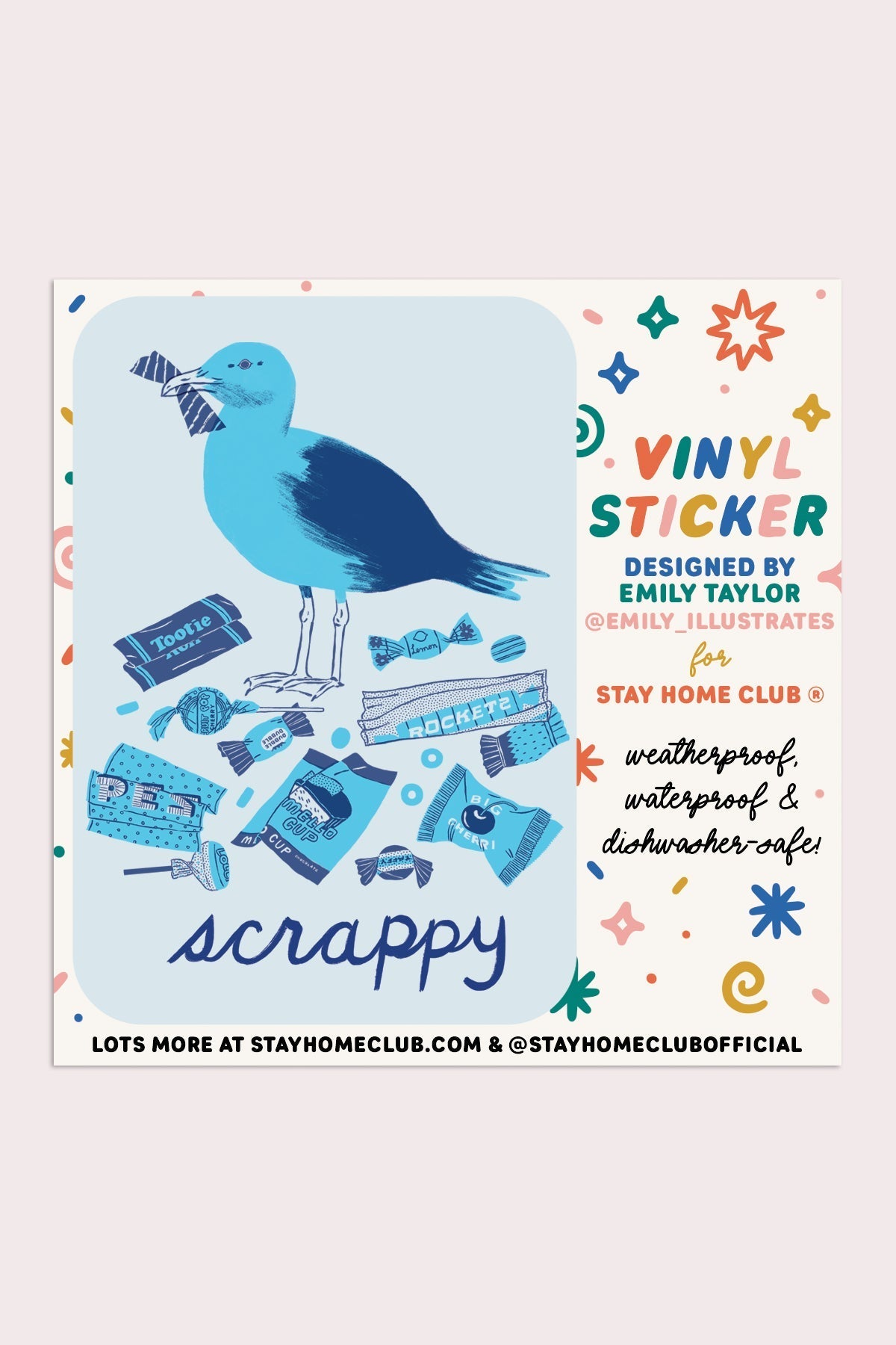 Scrappy Seagull Sticker
