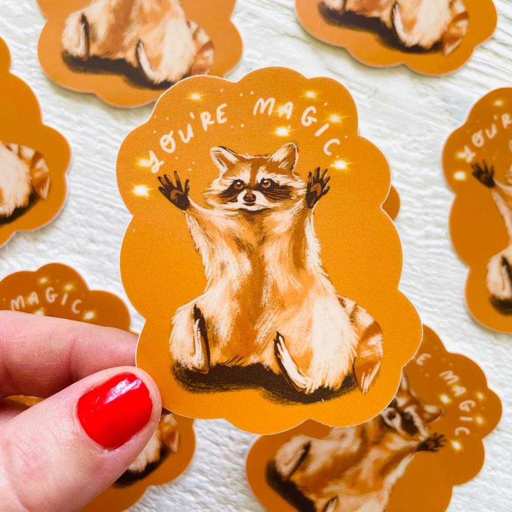 Magic Raccoon Sticker