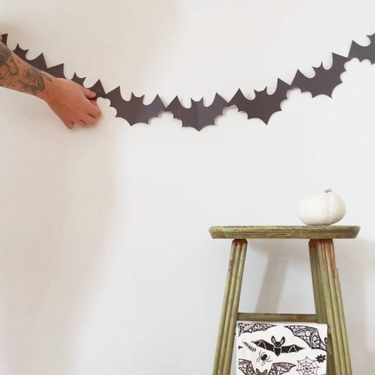 How To: Paper Bat Garland