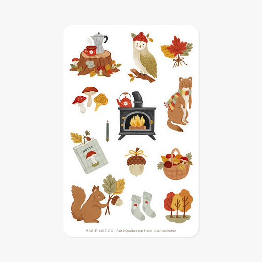 Autumn Forest Sticker Sheet