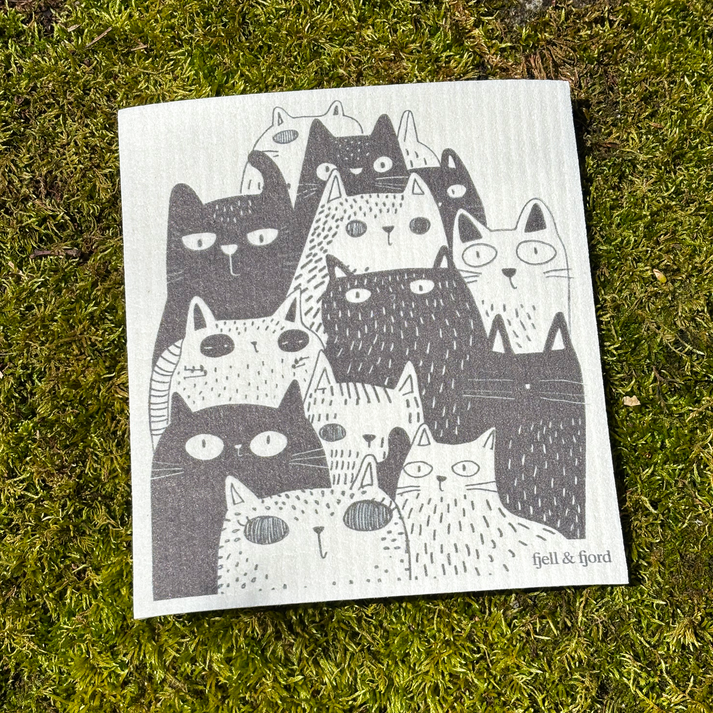 Kitty Congestion Swedish Sponge Cloth