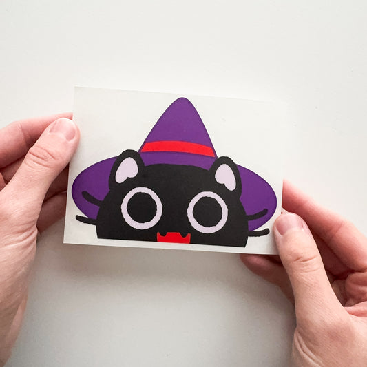 Peeker Witchy Black Cat XL Car Sticker