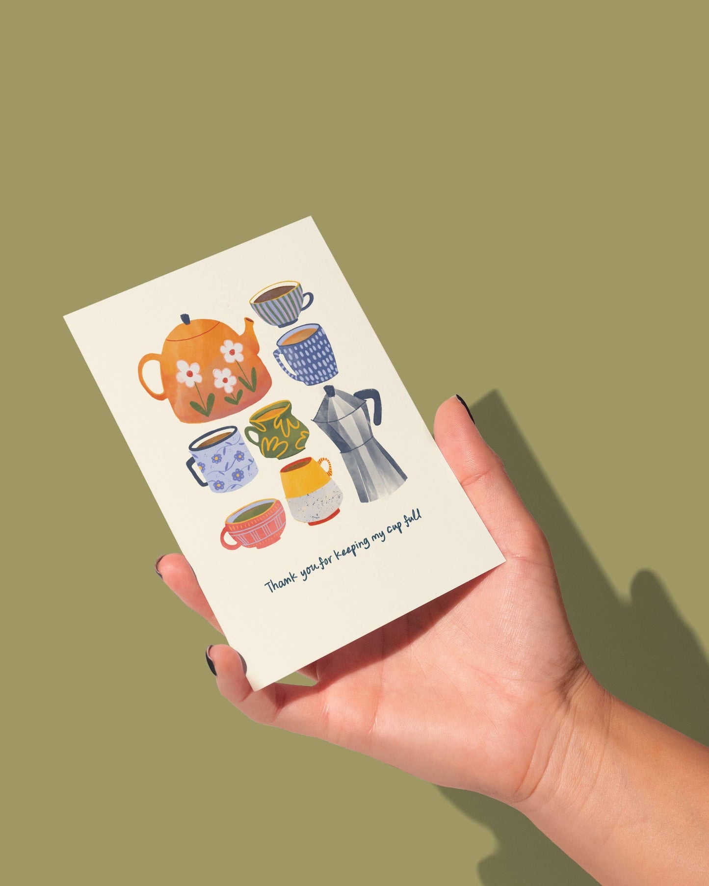 Cup Full Thank You Greeting Card