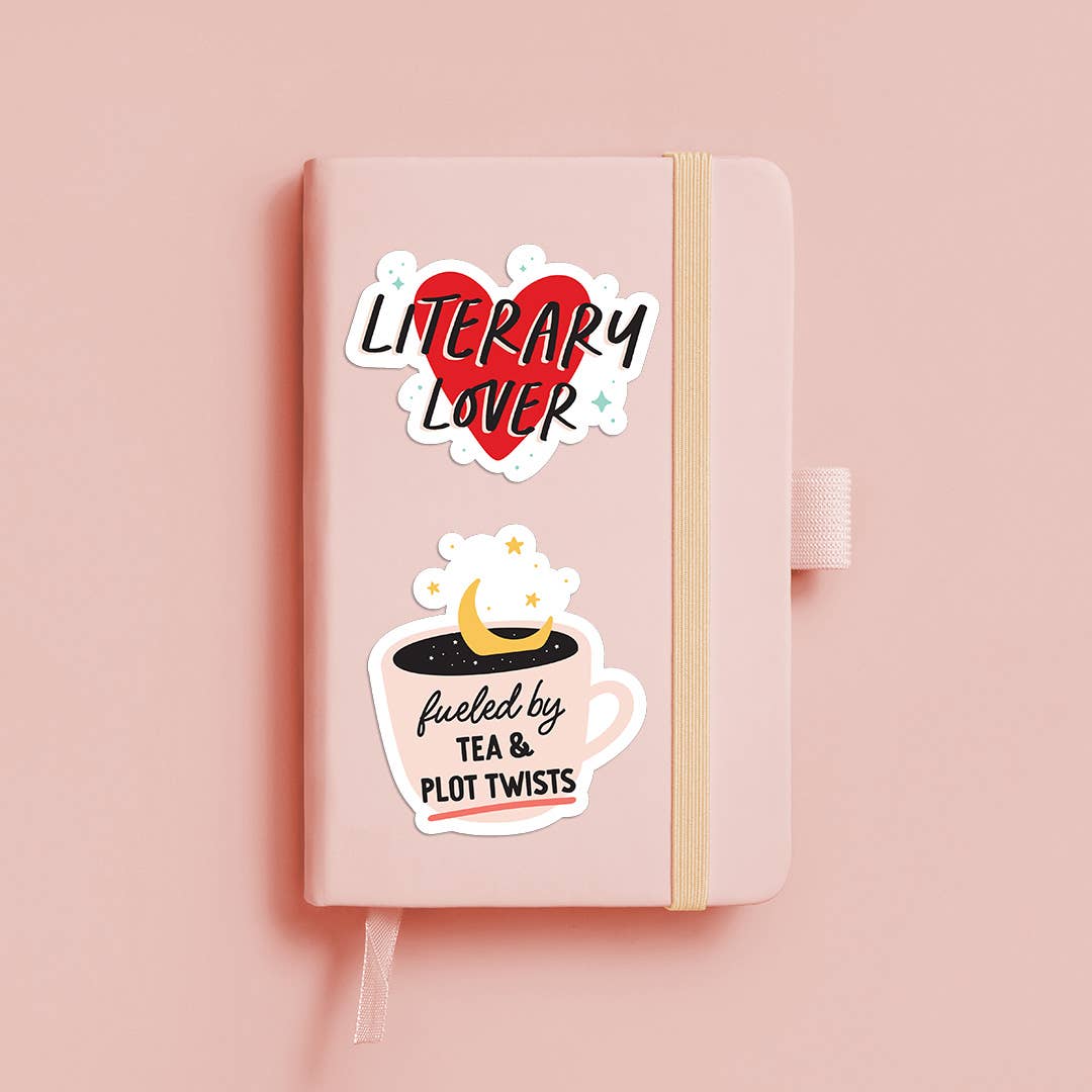 Tea and Plot Twists Sticker