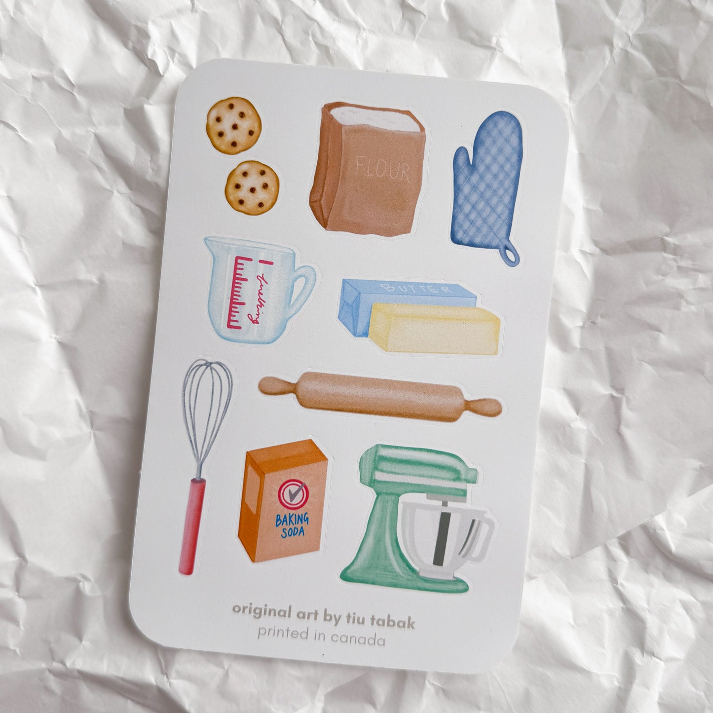 Baking 4x6 Vinyl Sticker Sheet