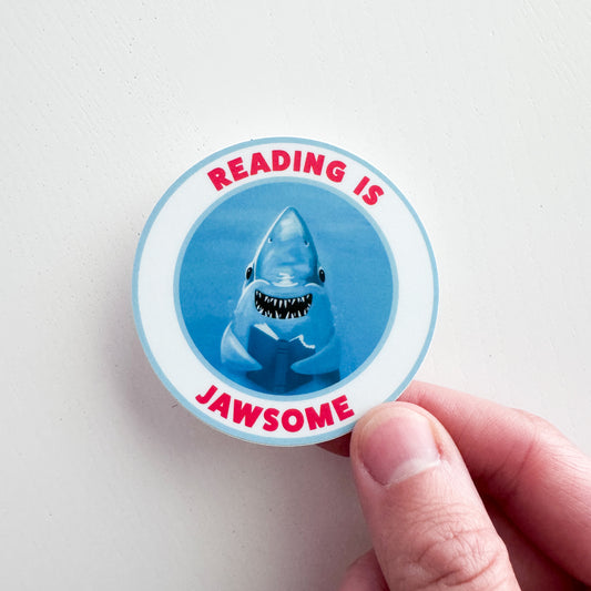 Reading is Awesome Shark Sticker