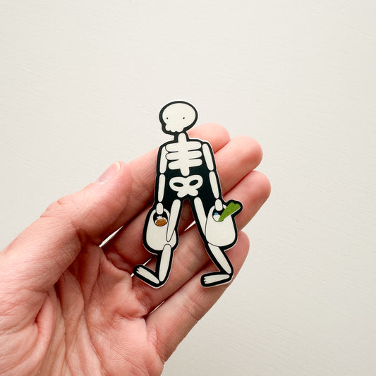 Grocery Skeleton Sticker