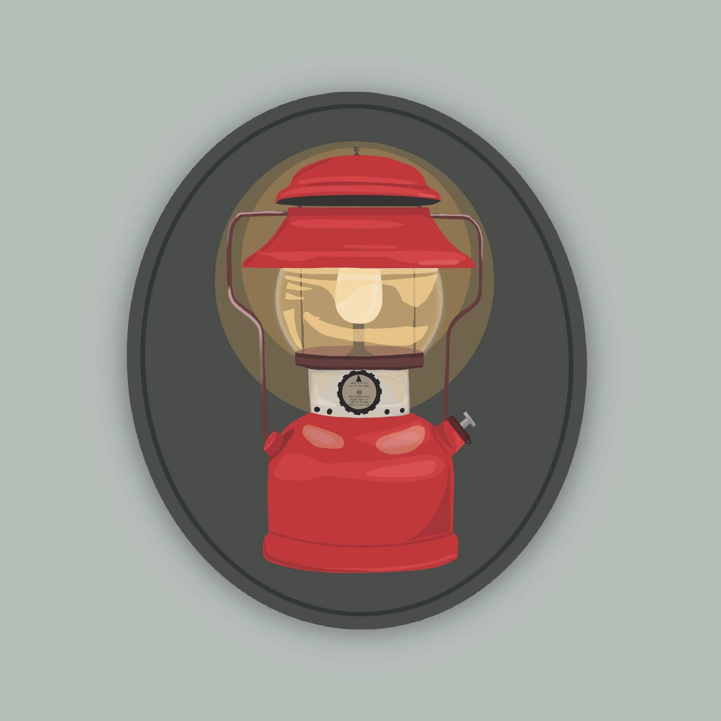 Camping Lantern Sticker