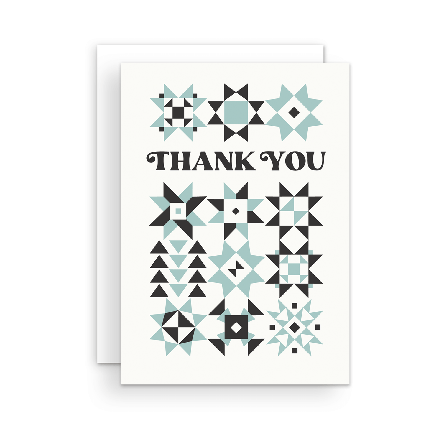 Thank You Quilt Blocks Greeting Card