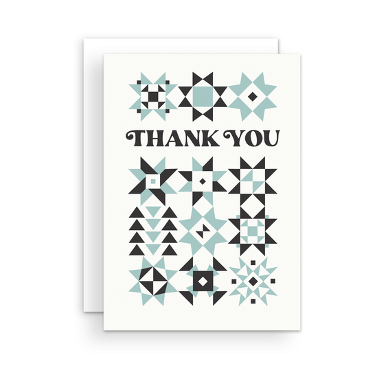 Thank You Quilt Blocks Greeting Card