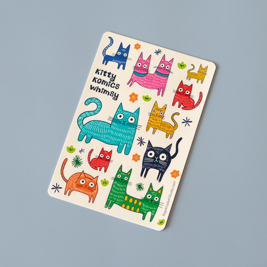 Cute Cats Sticker Sheet