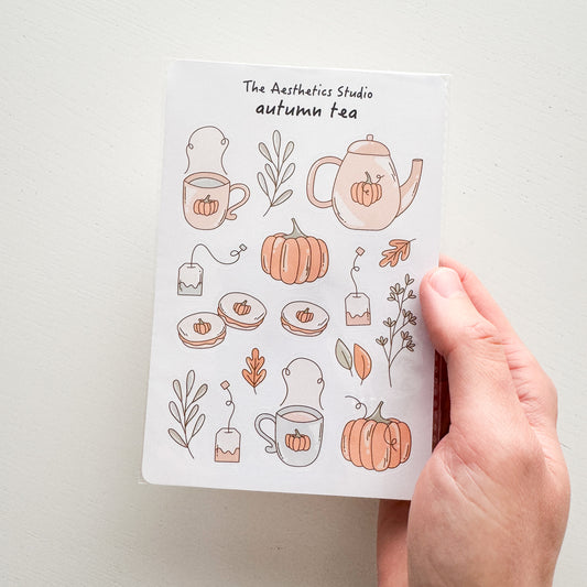 Autumn Tea Paper Sticker Sheet