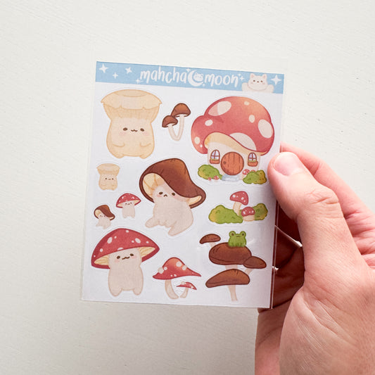 Mushroom Friends Paper Mini Sticker Sheet