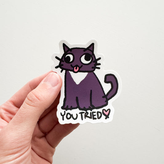 You Tried Kiki Black Cat Sticker