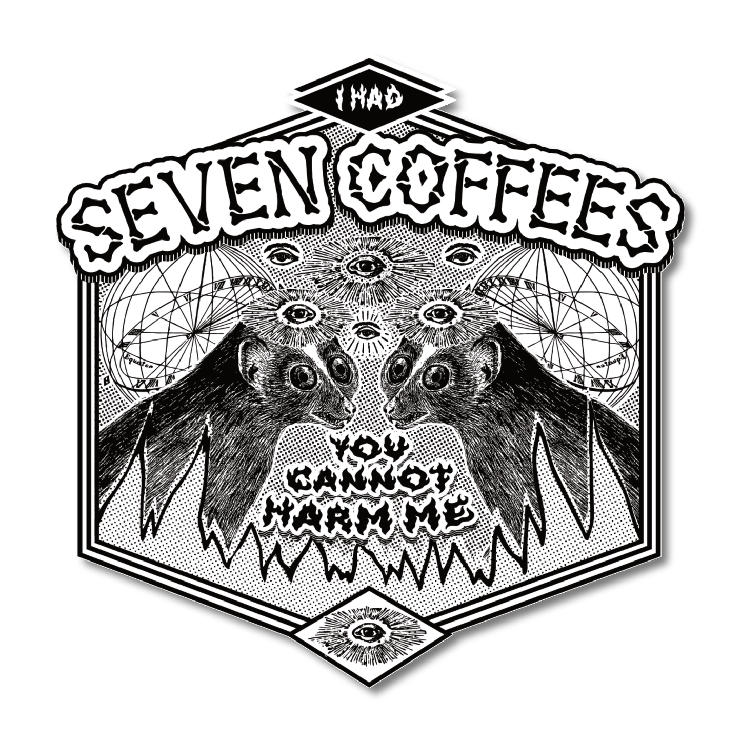 Seven Coffees Sticker