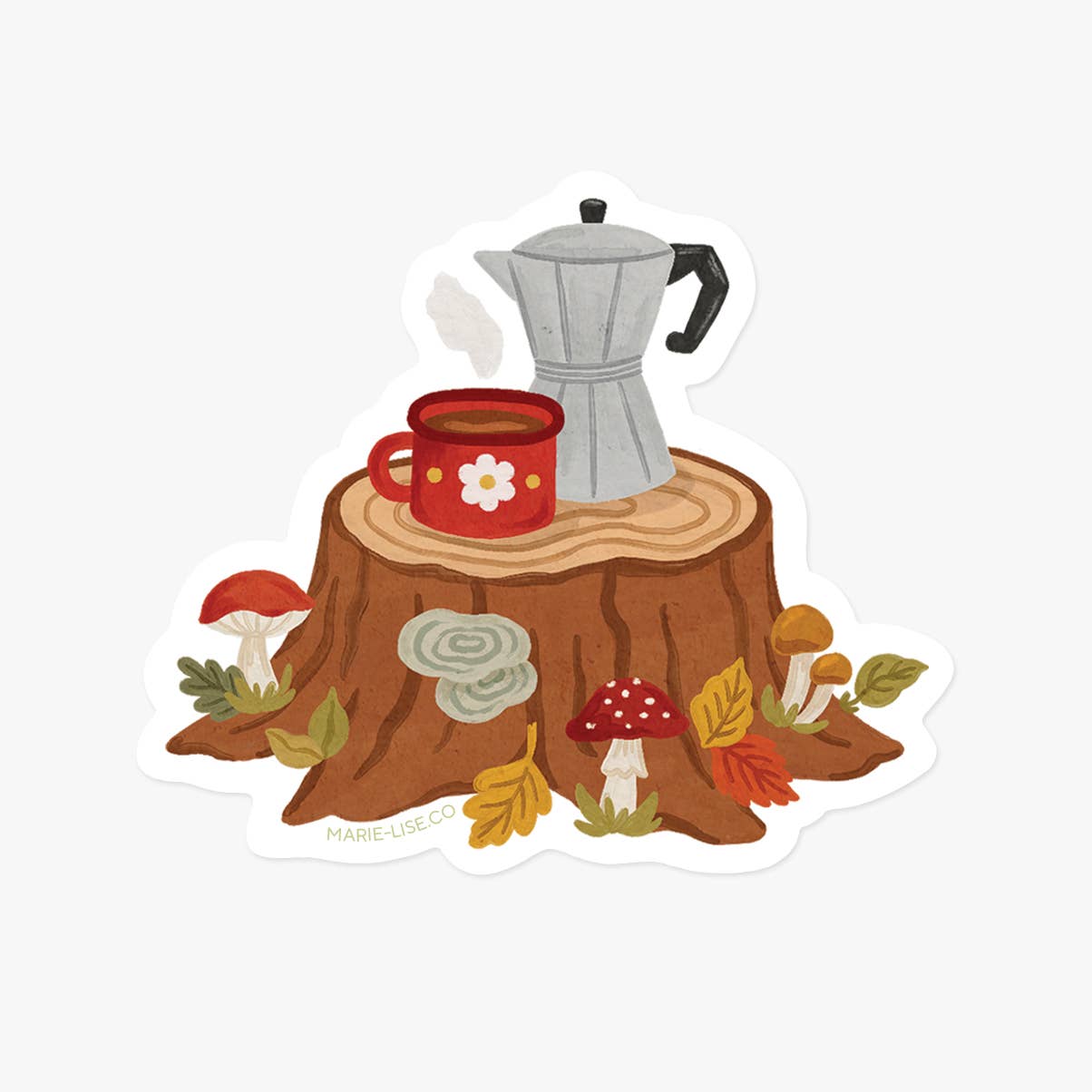 Coffee In The Forest Sticker