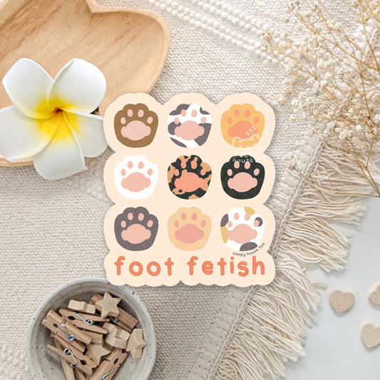 Foot Fetish Cat Sticker