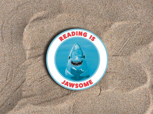 Reading is Awesome Shark Sticker