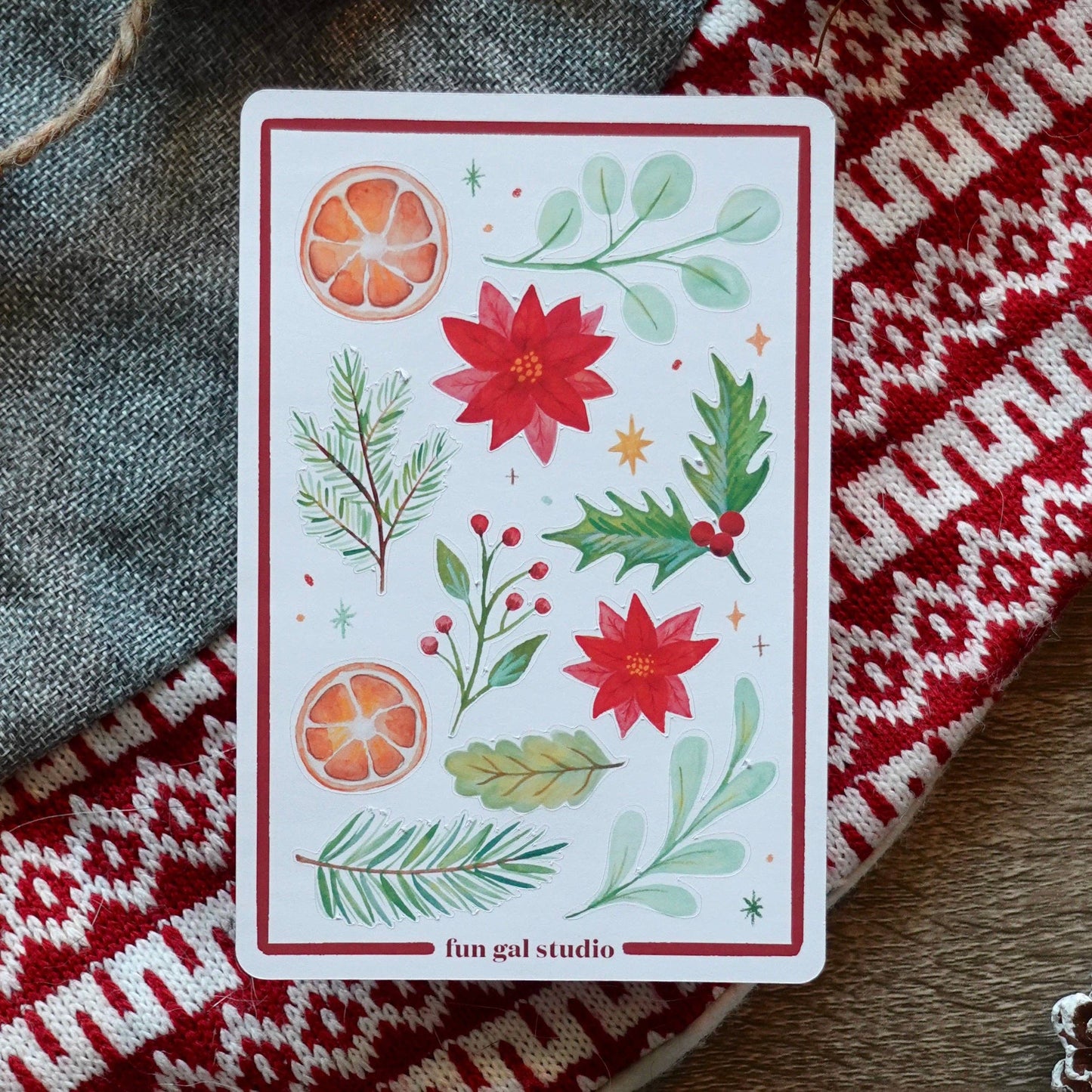 Festive Botanicals 4x6 Paper Sticker Sheet
