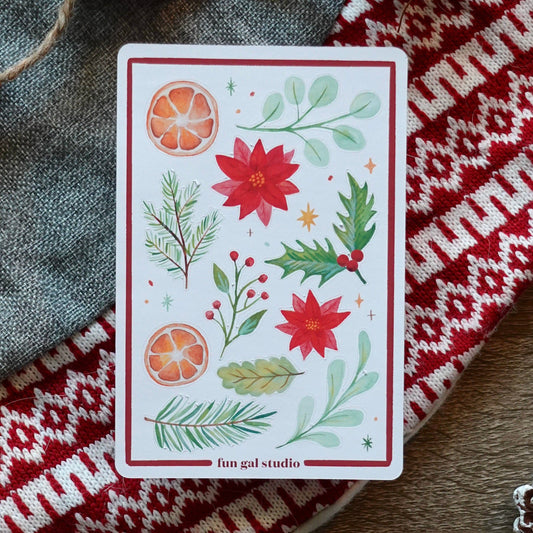 Festive Botanicals 4x6 Paper Sticker Sheet