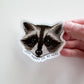 Happy to be Here Raccoon Sticker