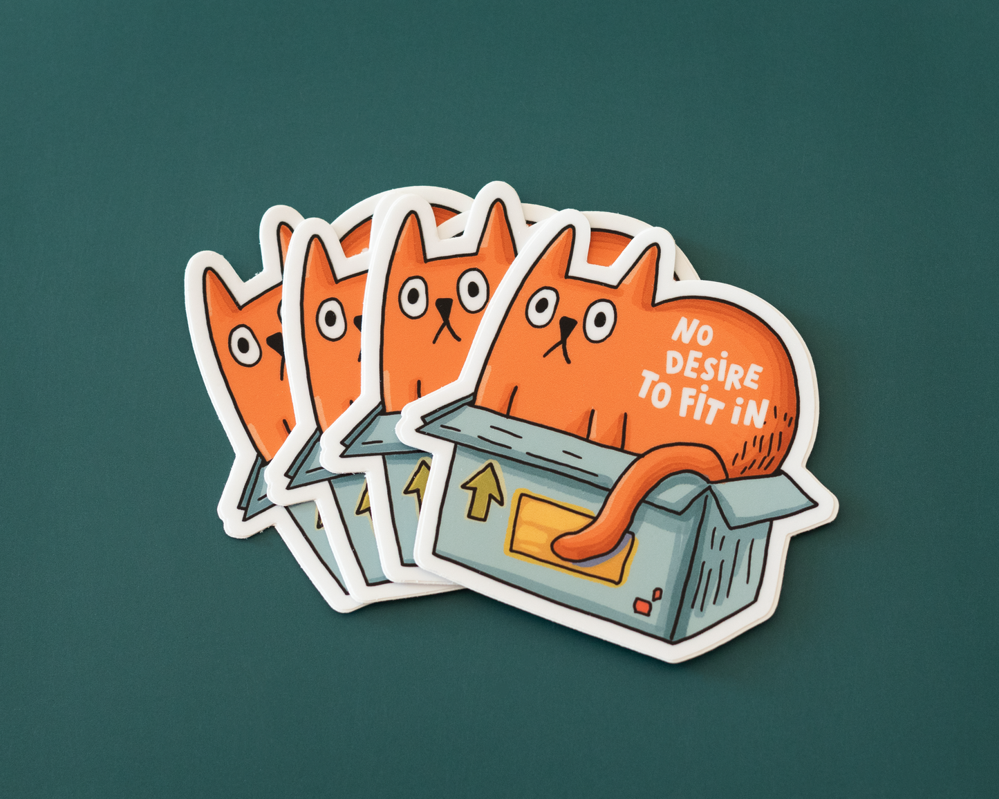 No Desire to Fit In Cat Sticker