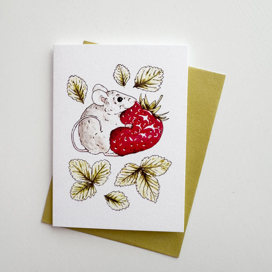 Strawberry Mouse Card