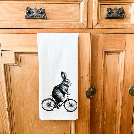 Bunny Bike Tea Towel